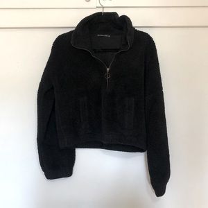 Abercrombie & Fitch Sherpa half zip sweatshirt Size S